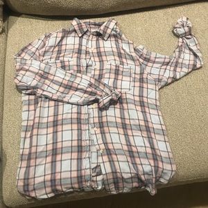 Boyfriend plaid shirt